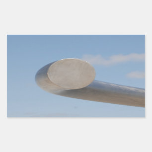 Pegatina Rectangular Cielos azules metálicos