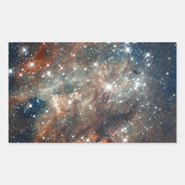 Pegatina Rectangular Cierre de la Nebulosa Tarantula (Anverso)