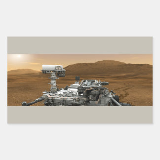 Pegatina Rectangular Cierre de Marte Curiosity Rover