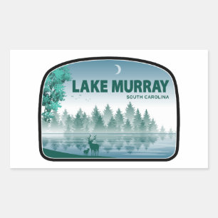 Pegatina Rectangular Ciervo Lake Murray Carolina del Sur