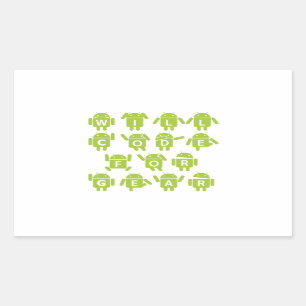 Pegatina Rectangular Cifrará para el engranaje (el analista de