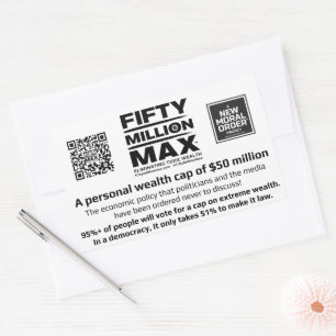 Pegatina Rectangular Cincuenta millones Max™ 4 Pegatinas rectangulares