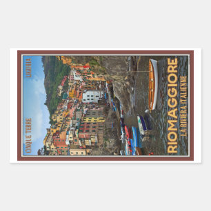 Pegatina Rectangular Cinque Terre - Riomaggiore