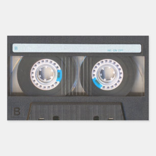 Pegatina Rectangular Cinta Cassette