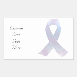 Pegatina Rectangular Cinta de Conciencia del Cáncer de Pulmón