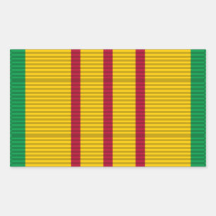 Pegatina Rectangular Cinta de la Medalla de Servicio de Vietnam