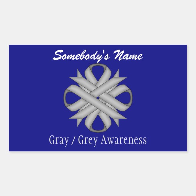 Pegatina Rectangular Cinta de la mezcla gris de Kenneth Yoncich (Anverso)