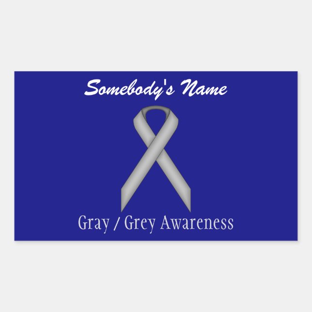 Pegatina Rectangular Cinta gris estándar por Kenneth Yoncich (Anverso)