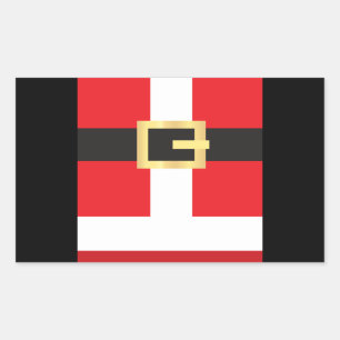 Pegatina Rectangular Cinturón Santas