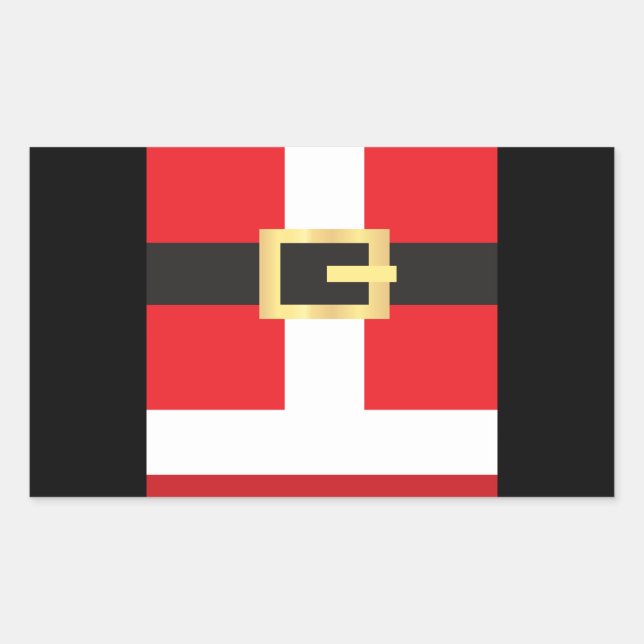 Pegatina Rectangular Cinturón Santas (Anverso)