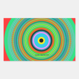 Pegatina Rectangular Círculos