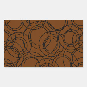Pegatina Rectangular Círculos Atómicos