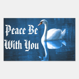 Pegatina Rectangular Cisne Pacífico