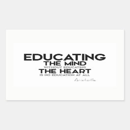 Pegatina Rectangular CITA: Aristóteles: Educando mente, corazón