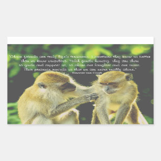 Pegatina Rectangular Cita de amistad de Vincent van Gogh