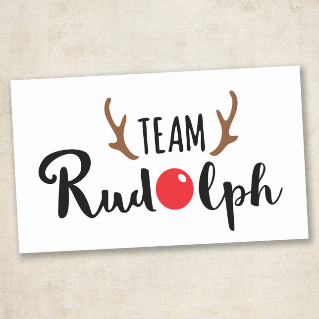 Pegatina Rectangular Cita de Navidades de Team Rudolph (Subido por el creador)
