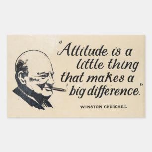 Pegatina Rectangular Cita de Winston Churchill