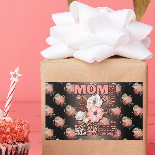 Pegatina Rectangular Cita divertida de mamá en todo el mundo (Subido por el creador)