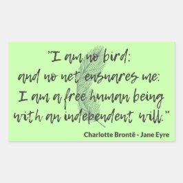 Pegatina Rectangular Cita II de Jane Eyre