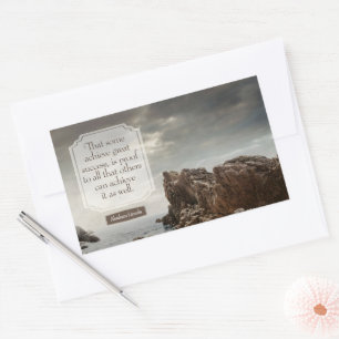 Pegatina Rectangular Cita Inspiradora de Abraham Lincoln "Éxito"