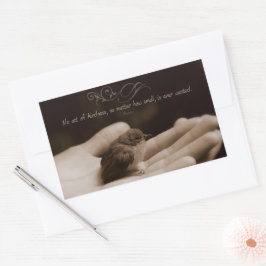 Pegatina Rectangular Cita Inspiradora de Aesop "Acto de bondad"