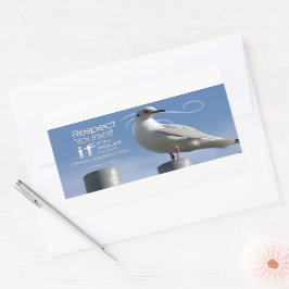 Pegatina Rectangular Cita Inspiradora de Baltasar Gracian "Respeto"