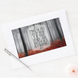 Pegatina Rectangular Cita Inspiradora de Epictetus "Adaptar"