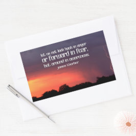 Pegatina Rectangular Cita Inspiradora de James Thurber "Conciencia"