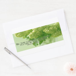 Pegatina Rectangular Cita Inspiradora de Mahatma Gandhi "Sé el cambio"