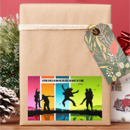 Pegatina Rectangular Cita Inspiradora de Mencius "Un gran hombre"