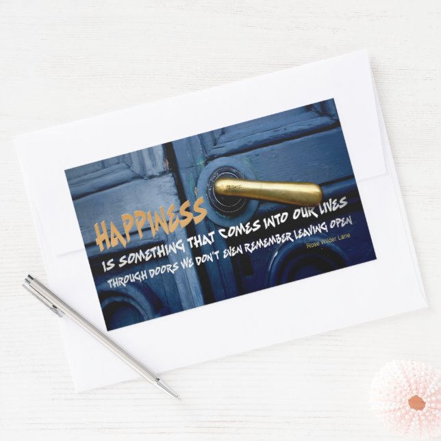 Pegatina Rectangular Cita Inspiradora de Rosa Wilder Lane (Sobre)