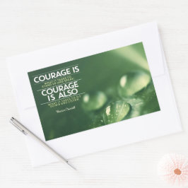 Pegatina Rectangular Cita Inspiradora de Winston Churchill