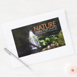 Pegatina Rectangular Cita Inspiradora lao zu "Naturaleza"