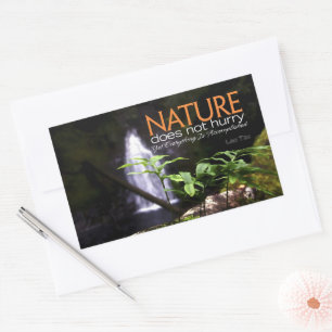 Pegatina Rectangular Cita Inspiradora lao zu "Naturaleza"