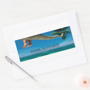 Pegatina Rectangular Cita Inspiradora "Su altitud / actitud"