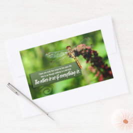 Pegatina Rectangular Cita Inspiradora "Todo es un milagro"