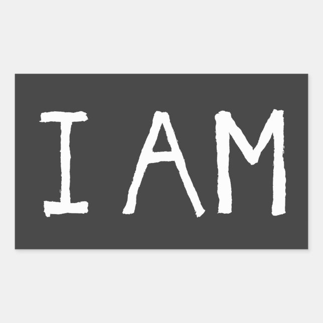 Pegatina Rectangular Cita Inspiradora "Yo Soy" (Anverso)