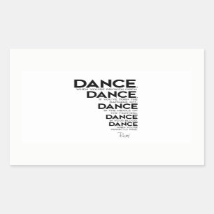 Pegatina Rectangular CITA: Rumi: Danza, baile, baile