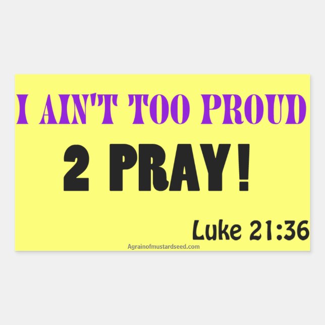 Pegatina Rectangular Citas cristianas (Anverso)