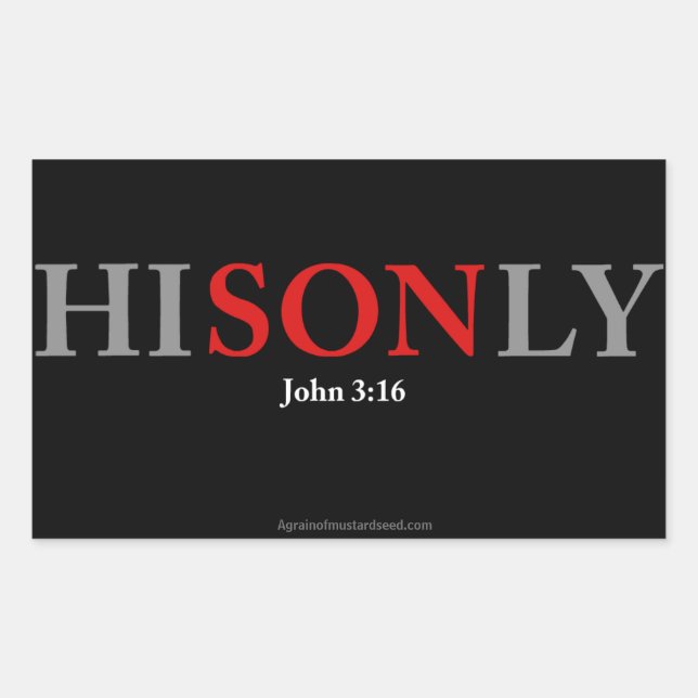 Pegatina Rectangular Citas cristianas (Anverso)