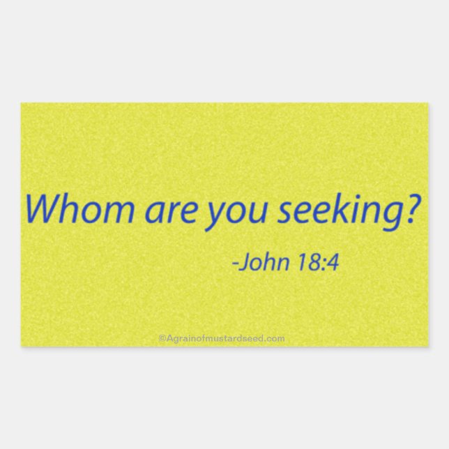 Pegatina Rectangular Citas de la Biblia (Anverso)