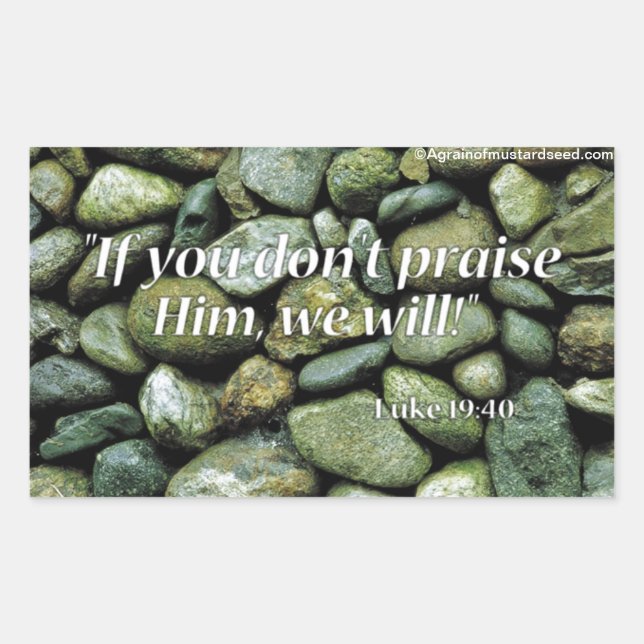 Pegatina Rectangular Citas de la Biblia (Anverso)