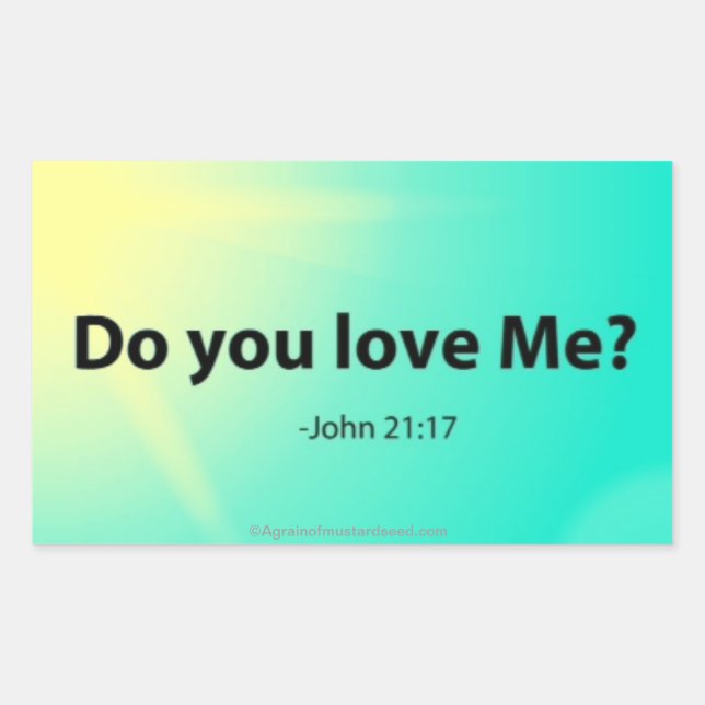 Pegatina Rectangular Citas de la Biblia de Pascua (Anverso)