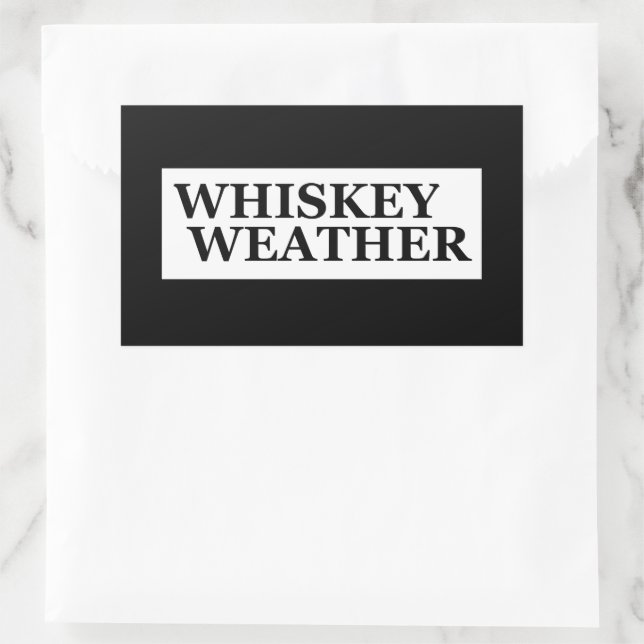 Pegatina Rectangular Citas divertidas sobre el amante de Whiskey (Bolso)