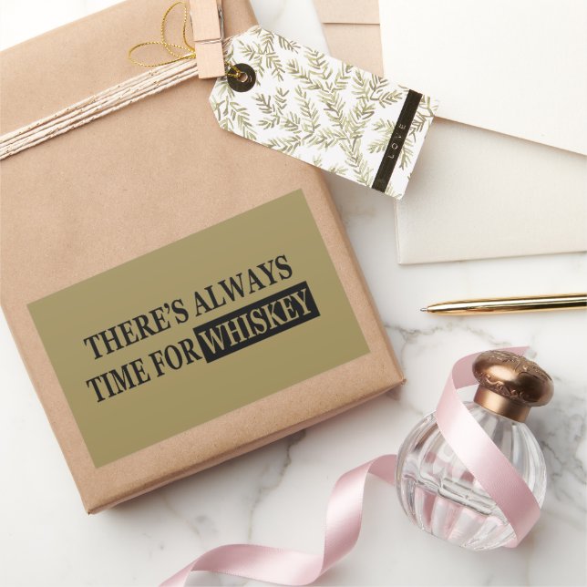 Pegatina Rectangular Citas divertidas sobre el amante del whisky (Regalar)