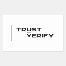 Pegatina Rectangular Citas MODERNAS: confía pero verifica