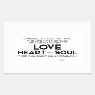 Pegatina Rectangular CITAS: Rumi: Goodbyes, separación