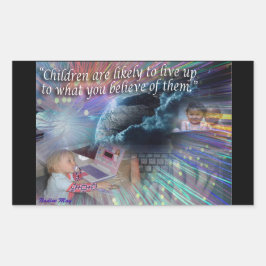 Pegatina Rectangular Citas sobre nuestros hijos