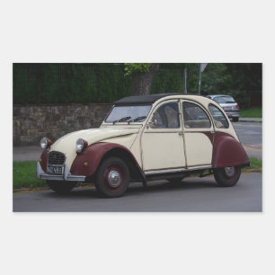 Pegatina Rectangular Citroën 2 CV deux chevaux