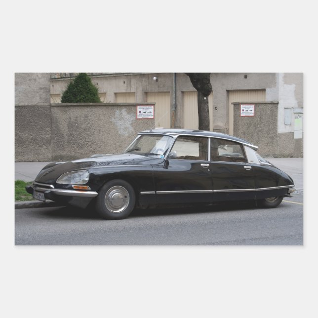 Pegatina Rectangular Citroën DS (Anverso)